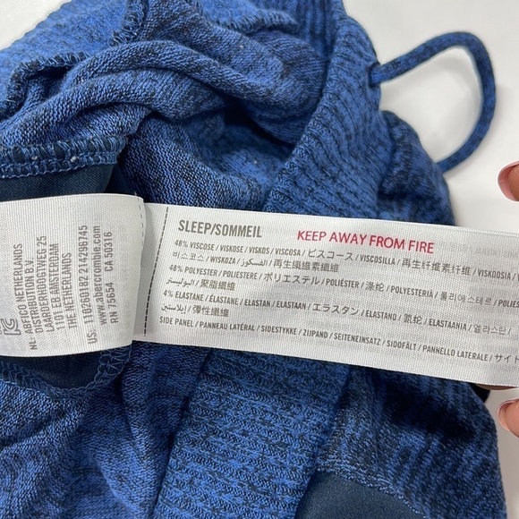 Abercrombie & Fitch Sleepwear Blue Joggers PJ Pants Size Small S - Picture 6 of 7